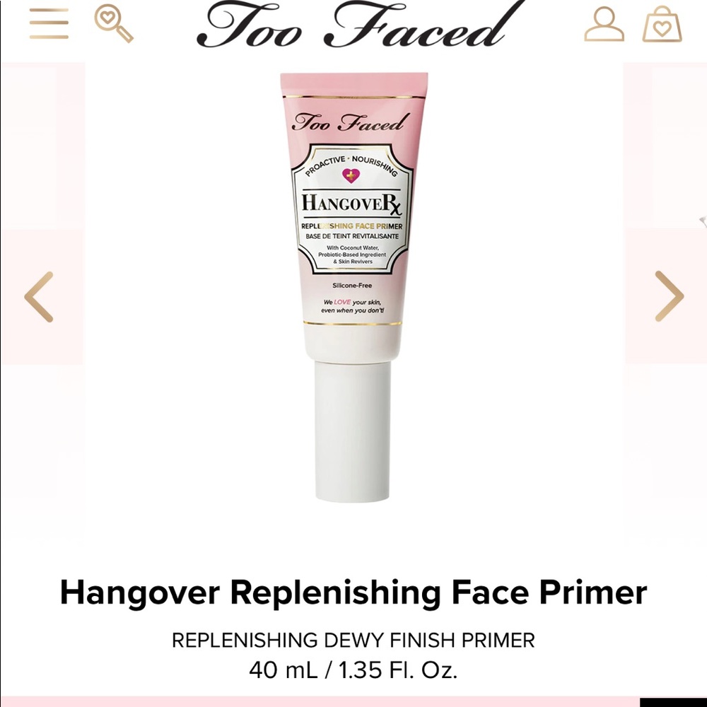 Too faced Hangover Face Primer NEW